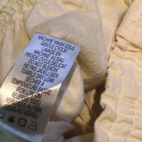 Gentle Fawn Ivory Cotton Paper Bag Cuffed Pants with Rope Belt Size L - Picture 7 of 7